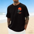 thumbnail image 2 of Cmfcve Graphic T Shirts for Men Short Sleeve Palm Tree Print Summer Top Crew Neck Cotton Casual Tees, 2 of 5
