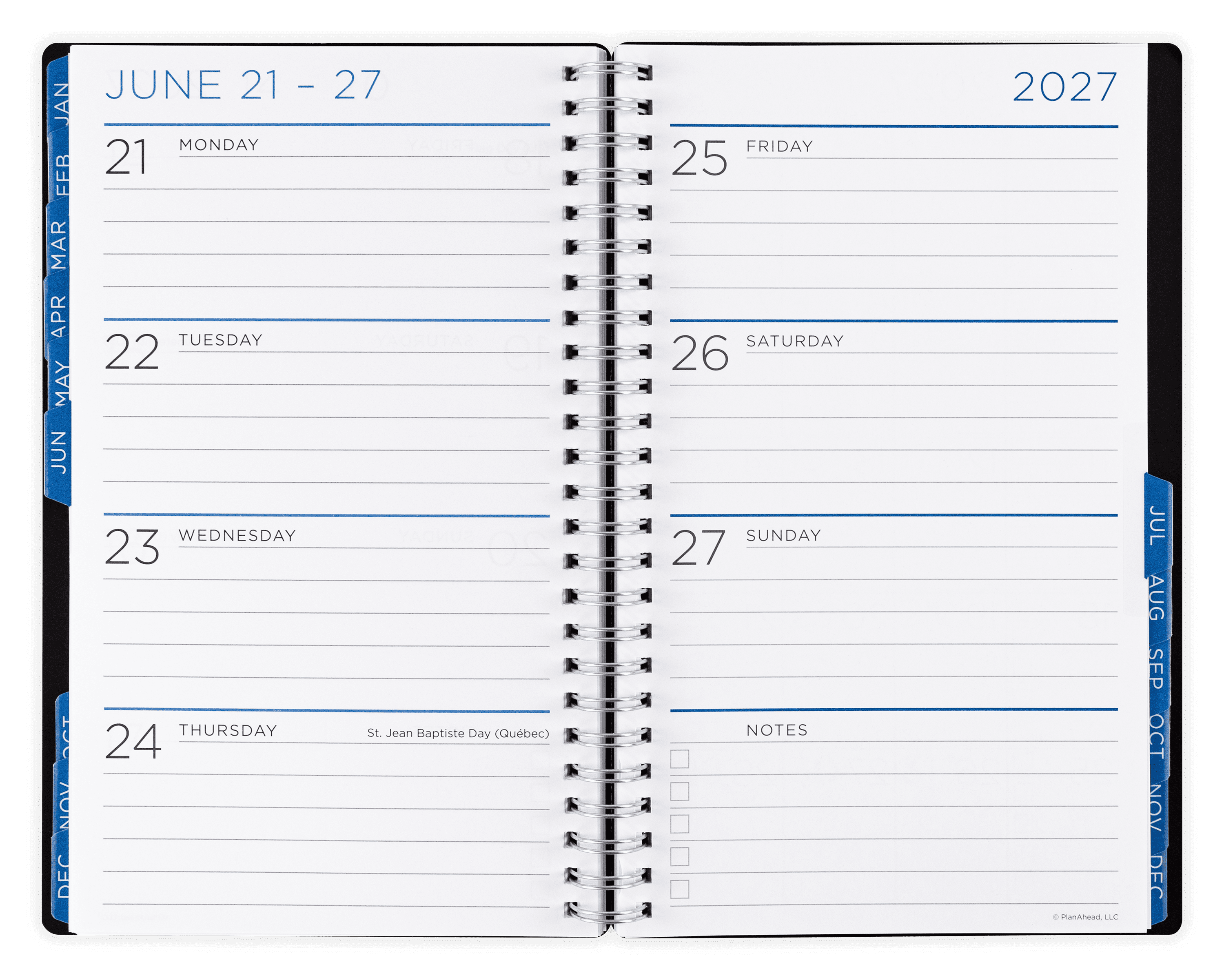 See It Bigger Monthly Weekly Planner (5.5" x 8.75") Black, 15-Month: October 2026 - December 2027