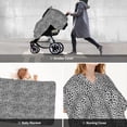 thumbnail image 7 of Honeii Black Leopard print 2-in-1 baby car seat canopy doubles as a nursing cover, fitting both genders & measuring 39x27.5in, 7 of 7