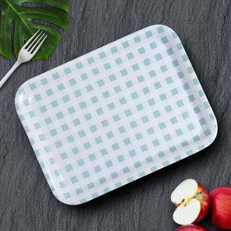 

OXFM Melamine Rectangular 15.2 Tray April Showers Light Weight Easy to Clean Sturdy Serving Tray