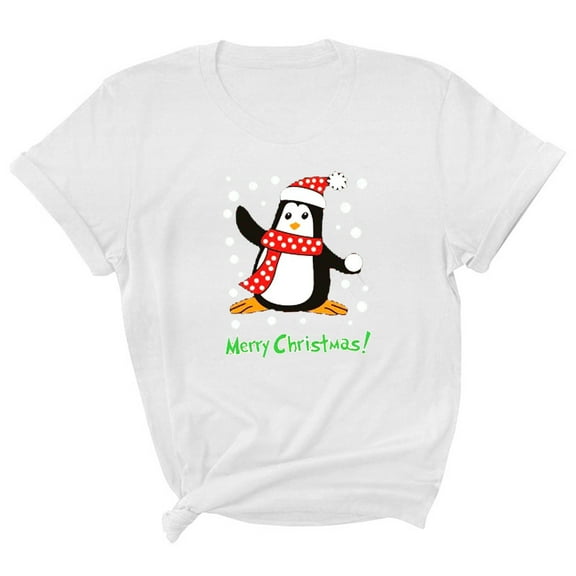 asdoklhq Christmas Clearance Clothing Under $5.00,Women Casual Short Sleeve Loose Animal Print Summer Shirts Tops