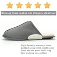 thumbnail image 3 of cosyone1997 Men's Scuff Slippers Indoor Outdoor Memory Foam House Shoes Non-slip Rubber Soles, 3 of 8