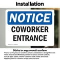 thumbnail image 2 of (2 Pack) Coworker Entrance OSHA Notice Sign 18 Inch X 12 Inch Vinyl Label Decal Sticker Weather Resistant, UV Protected for Workplace, Business, and Construction Site, Made in the USA, 2 of 6