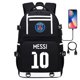 thumbnail image 1 of Mochila escolar con USB para adolescentes y estudiantes, con diseño de estrella de fútbol deportivo, para hombres y mujeres, para viajes de ocio, 1 of 6