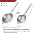thumbnail image 2 of Punch Hole Sieve Fine Mesh Stainless Steel Small Colander Strainer with Handle Metal Mini Sifter Set of 2 for Kitchen, 2 of 8