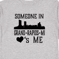 thumbnail image 4 of Inktastic Grand Rapids Michigan Someone Loves Me Boys or Girls Long Sleeve Toddler T-Shirt, 4 of 5