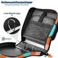 thumbnail image 4 of FORMRS Zipper Binder with Shoulder Strap 2-inch Ring 500 Sheet Capacity File Bag, Orange Circle, 4 of 5