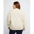 thumbnail image 3 of Hanes Originals Women's Fleece Sweatshirt (Plus Size) Natural 2X, 3 of 6