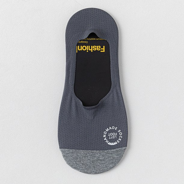 Calcetines de hombre, calcetines náuticos de verano, finos, de malla de seda de hielo, de algodón, transpirables, absorbentes del sudor, de boca baja, antideslizantes, de silicona, de corte bajo,