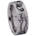thumbnail image 3 of Skull and Roses Tungsten Carbide Ring, 3 of 6