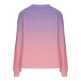 thumbnail image 4 of Miluxas Womens Cardigan Gradient Printed Fuzzy Jacket Winter Open Front Zip up V Neck Fleece Outwear Pink S(S), 4 of 5