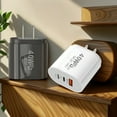 thumbnail image 4 of 40W Fast Charging Dual PD USB-C Wall Charger with American Plug - Compatible with Xiaomi, Samsung, MacBook QC 3.0 & USB-C Devices, Sleek Black Design, USB-C Charging for Phones & More, USB-C Charger, 4 of 9