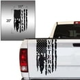 thumbnail image 2 of Veteran Soldier Retired Distressed American USA US Flag Truck Tailgate Vinyl Decal Compatible with most Pickup Trucks U.S. Army Sticker USAF USMC US Navy Decal (11" x 20", Black), 2 of 8