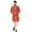 Orange, variant on Men's Handmade Silk Blend Festive Kurta with Bottom...