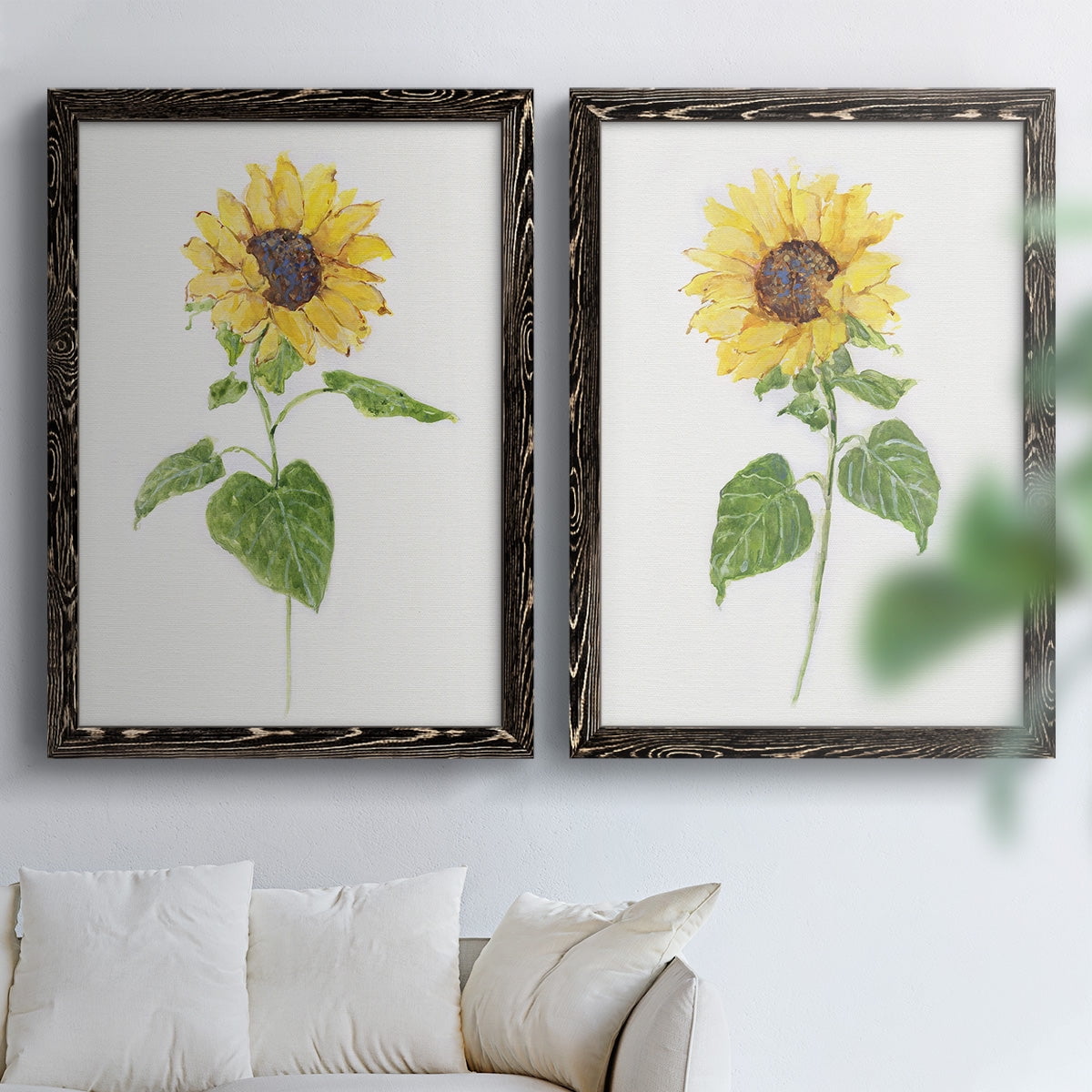 Sunflower I - Premium Framed Canvas 2 Piece Set - Ready to Hang