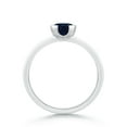 thumbnail image 6 of ANGARA Natural 1 Ct Semi Bezel-Set Sapphire Solitaire Engagement Ring in 14K White Gold for Women (Size-6mm) | September Birthstone, Anniversary, Jewelry Gift for Women | Natural Blue Sapphire Ring, 6 of 9