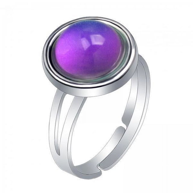 Anillo de Apertura de Anillo de Estado de ánimo 3x, Joyería de Moda, Decoración de Dedos, Delicado Ajustable, Anillo Que para Aniversa 3 piezas