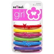 Scunci 6pk Solid/star Barrettes