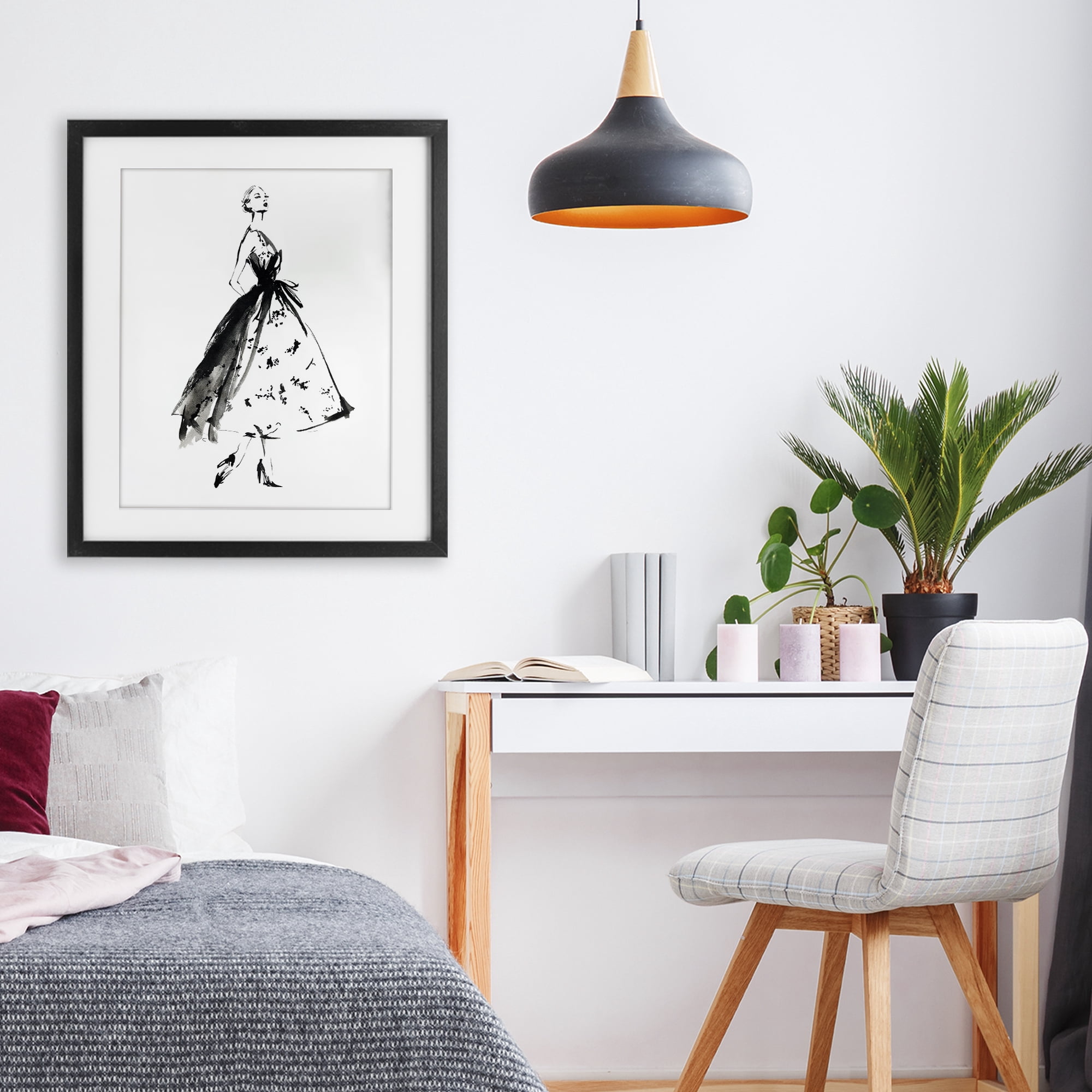 Stupell Industries Ethereal Couture Contour Black Framed Print Under Glass, design by Svetlana Aleynikova