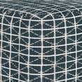 thumbnail image 6 of Noreen Boho Square Pouf in Dark Blue and White Handloom Woven Pattern, 6 of 7