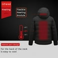 thumbnail image 4 of CVLIFE Electric Heating Cotton Coat Men Women USB Charging Heated Jacket with Hooded Washable Winter Body Heated Outwear For Walking Camping Ice Fishing Snowbing (Power Supply Optional), 4 of 8