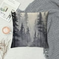 thumbnail image 2 of Nawypu Decorative Pillow Covers Tree Watercolor Landscape Foggy Forest Winter Hill Fir Wild Nature Frozen Misty Taiga Fantasy Pine Cozy Soft Square Throw Pillow Cases for Chair Home Decor, 2 of 5
