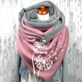 thumbnail image 1 of Bufanda con estampado de Feliz Navidad para mujer, bufandas cálidas informales con botón, chales suaves, regalos de invierno, 1 of 4