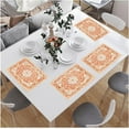 thumbnail image 5 of Boho Placemats Set of 6 Fall Orange Bohemia Vintage Retro Rustic Place Mats for Dining Table Farmhouse Table Mats for Kitchen Dining Decoration, 5 of 6