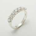 thumbnail image 3 of LBG British Made 14k White Gold Cubic Zirconia Womens Eternity Ring - 33 size options - Size 5.25, 3 of 7