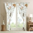 thumbnail image 4 of Fox 30%-50% Blackout Curtains Woodland Animals Bear Elk Deer Curtains,Botanical Jungle Leaf Curtains & Drapes Tree Branch Plant Leaves Curtains,Cute Wild Animal Room Decor, 4 of 6