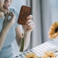 thumbnail image 2 of MasteelfCA Exquisite Makeup Mirror with Tassel Creative Cosmetic Tool Wooden Travel Mirror, 2 of 7