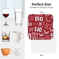 thumbnail image 6 of Vsdgher Ho Pattern Funny Christmas Leather Coasters for Drinks, Durable Drink Coasters 4 Set for Tabletop Protection, Luxurious Home Décor and Housewarming Gift ( {designName})Square, 6 of 6