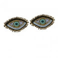 thumbnail image 4 of 2 Pieces Embroidery Applique Patches Sewing Embellishment Stylish Eye Shape DIY Clothes for Hat Jacket Clothes Backpack Decor, 4 of 8