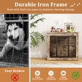 thumbnail image 4 of Furmax Heavy-Duty Wooden Dog Crate 2-Door Furniture Style Kennel with Chew-Proof Design & Removable Cushion, End Table for Small, Medium, Large Dogs, 4 of 7