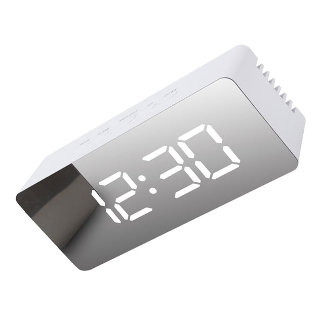 Toystoory Alarma digital portátil 6 engranajes LED 5V 2A Radio proyector reloj interior hogar dormitorio oficina higrómetro relojes Type6 NO6