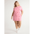 thumbnail image 5 of Joyspun Women's Dreamy Soft Collection Sleepshirt with Short Sleeves, Sizes S/M-2X/3X, 5 of 6