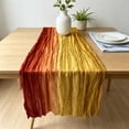 thumbnail image 6 of Party Runner,Gradient Crinkle Sheer Gauze Long Table Cover With Multi Tone Color Options,Reception Cake Mat Used For Bohemian Wedding Classroom Event Decor, 6 of 7