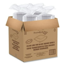 Dart® Presentabowls Pro Clear Square Lids for 24 oz to 32 oz Bowls, 8.5 x 8.5 x 0.5, Clear, Plastic, 63/Bag, 4 Bags/Carton