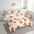 thumbnail image 3 of Castle Fairy Children Gingerbread Man 7-Piece Twin Bedding Sets,Xmas Stockings Bedding Comforter Set,Happy New Year Breathable Sheet Sets,Microfiber Bedroom Decor, 3 of 8