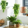 thumbnail image 5 of Artificial Hanging Plants Fake Bamboo Leaves Plants Fake Hanging Plants for Patio Porch Outdoor Plants Decor (2 Pcs), 5 of 5