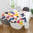thumbnail image 2 of Yayeee Tablecloths 54" x 54" Rectangle Wrinkle Resistant Party Table Cover, White Abstract Triangles, 2 of 8