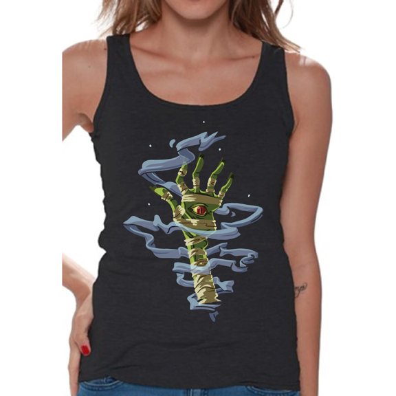 Awkward Styles Halloween Sleeveless Shirt Mummy Hand Tank Top for Women