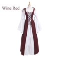 thumbnail image 1 of Robe Médiévale Grande Taille Femme Renaissance Gothique Longue Maxi Rétro Vestido Victorien à Lacets Paty Robe de Bal Ensemble Deux Pièces P-5TG, 1 of 5