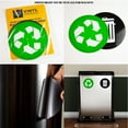 thumbnail image 5 of Recycle and Trash Logo Stickers - Organize Trash - for Metal or Plastic Garbage cans, containers and Bins - Indoor & Outdoor - Home, Kitchen, Office - Premium Decal (Magnetic - Green/Black, XSmall), 5 of 5