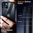 thumbnail image 5 of Shockproof Clear Case for iPhone 13, [Not Yellowing] [10FT Military Drop Protection] Hard Clear Back Four Corner Airbags Drop Protection Phone Cover, 6.1 inch, Black, 5 of 14