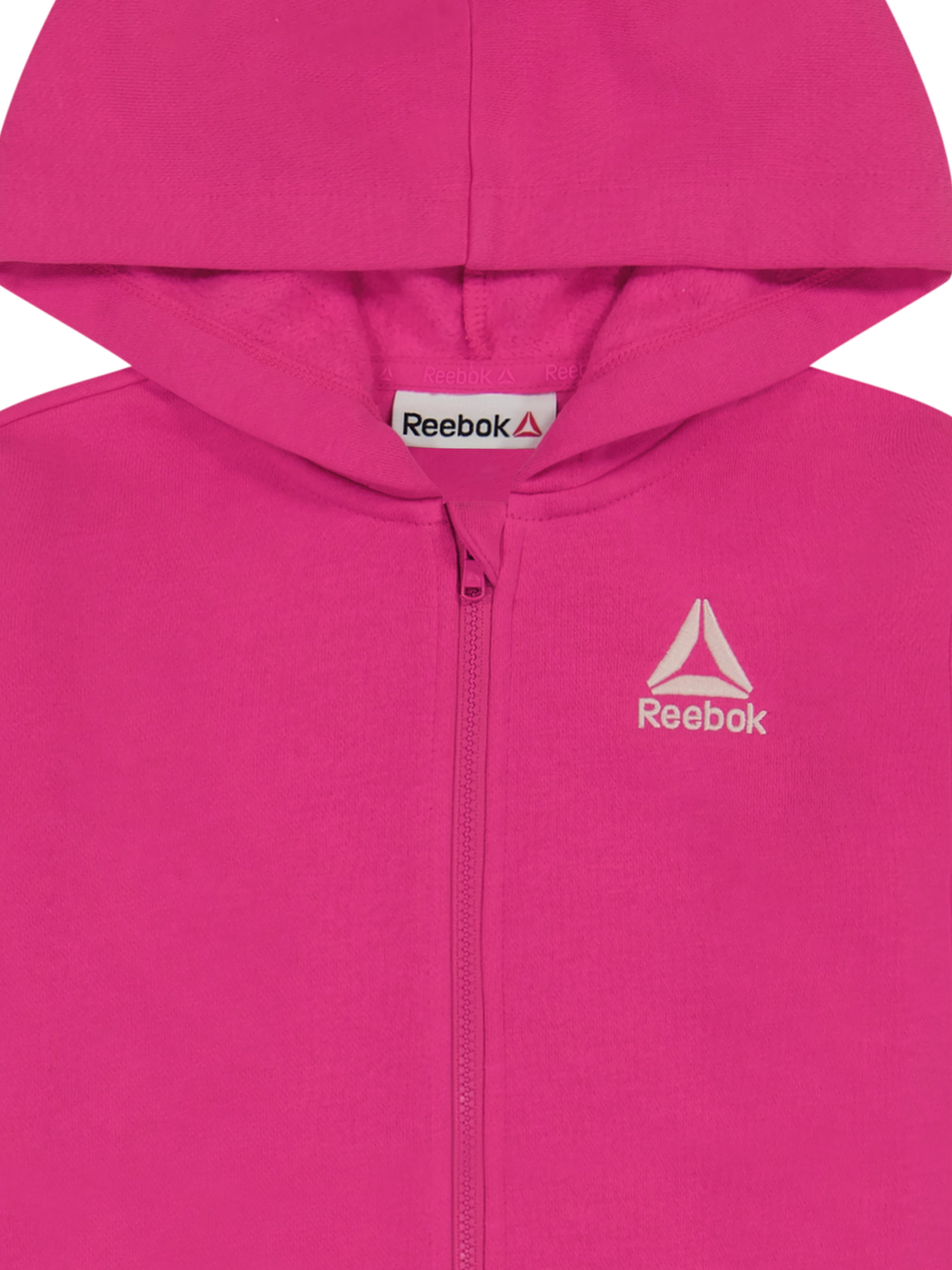 Reebok Girl’s Game Day Fleece Full Zip Hoodie, Sizes 4-18
