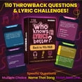 thumbnail image 3 of QUOKKA Card Game for Adults - Who Knows Lyrics Better? Trivia and Singing Game for Adult, 3 of 7