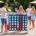 thumbnail image 2 of Gymax 4 in A Row Jumbo 4-to-Score Game Set Kids Adults w/ 42 Jumbo Rings, 2 of 10