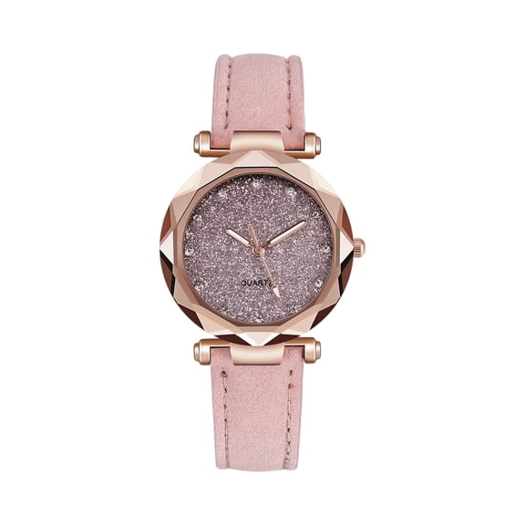 Resicozy Women's Leather Watches Quartz Classic Leather Strap Wrist Watches Water Resistance and Lightweight Watches Pink