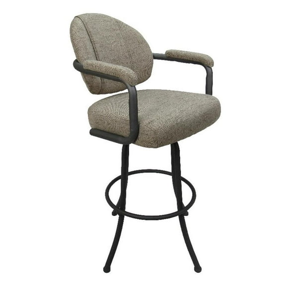 Swivel Metal Extra Tall Bar Stool 34" M-70 - Hemsath Driftwood - Grey